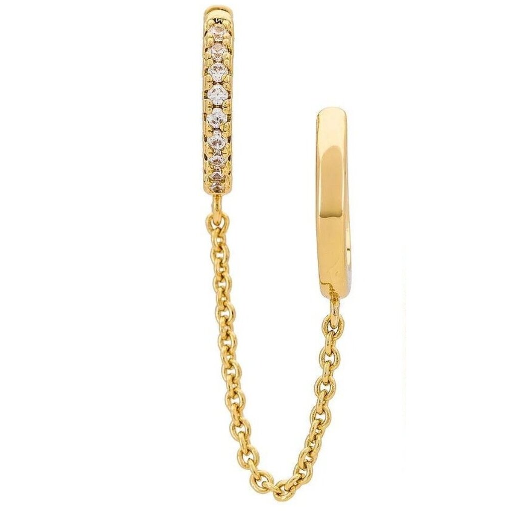 MIRANDA FRYE Elliot Double Hoop SINGLE earrings in Gold Womens Chain